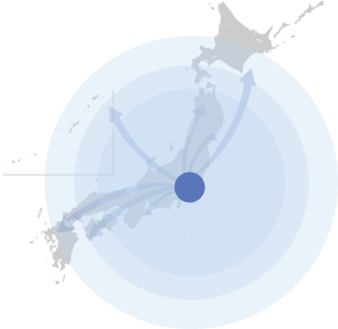全国エリアを網羅する配送ネットワーク